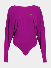 Pucci Ibiscus Fane Cape Sleeve Bodysuit