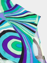 Pucci Iride V-Neck Swimsuit in Verde Lilia Print