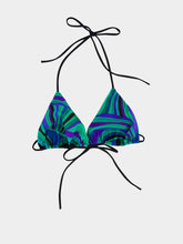 Pucci Emerald Iride Print Triangle Bikini Top