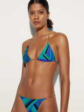 Pucci Emerald Iride Print Chain Bikini Top