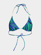 Pucci Emerald Iride Print Chain Bikini Top