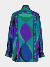 Pucci Emerald Printed Silk Twill Shirt