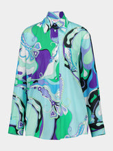 Pucci Green and Emerald Orchidee Cotton Shirt