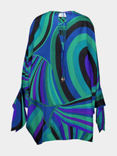 Pucci Emerald Iride Print Silk Kaftan