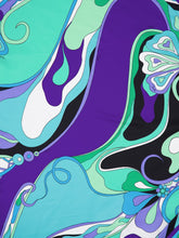 Pucci Green and Lilac Halter Silk Twill Top