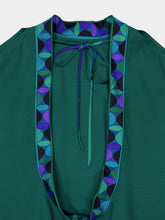 Pucci Emerald Orchidee-Print Crepe Marocain Blouse