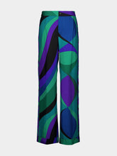 Pucci Emerald Printed Straight-Fit Silk Trousers