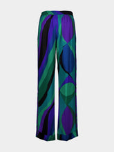 Pucci Emerald Printed Straight-Fit Silk Trousers