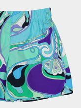 Pucci Green and Lilac Orchidee Cotton Poplin Shorts