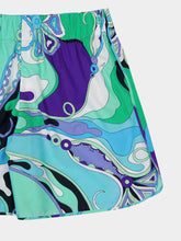 Pucci Green and Lilac Orchidee Cotton Poplin Shorts
