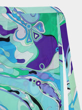 Pucci Green and Lilac Orchidee-Print Cotton Wrap Skirt