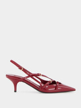 Miu Miu Crimson Patent Leather Slingbacks