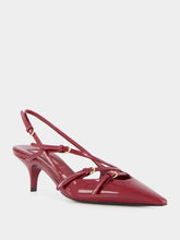 Miu Miu Crimson Patent Leather Slingbacks