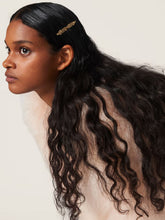 Miu Miu Black Enamel Logo Hair Clip
