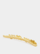 Miu Miu Black Enamel Logo Hair Clip