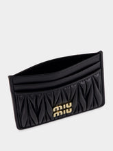 Miu Miu Black Matelassé Nappa Leather Card Holder