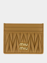 Miu Miu Caramel Matelassé Nappa Leather Card Holder