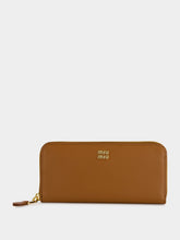 Miu Miu Cognac Large Leather Wallet