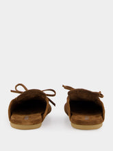 Miu Miu Cocoa Brown Open Heel Leather Loafers