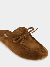 Miu Miu Cocoa Brown Open Heel Leather Loafers