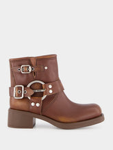 Miu Miu Brown Sienna Leather Ankle Boots