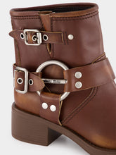 Miu Miu Brown Sienna Leather Ankle Boots