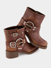 Miu Miu Brown Sienna Leather Ankle Boots