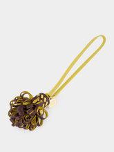 Miu Miu Brown and Yellow Nappa Leather Key Chain