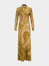Pucci Gold Iride Print Jersey Lamé Dress