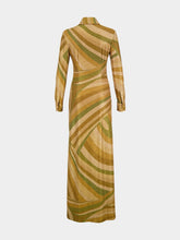Pucci Gold Iride Print Jersey Lamé Dress