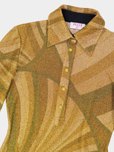 Pucci Gold Iride Print Jersey Lamé Dress