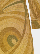 Pucci Gold Iride Print Jersey Lamé Dress
