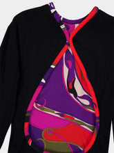 Pucci Black Maxi Dress with Printed Back Detail