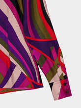 Pucci Pink Multicolour Silk Shirt with Iride Print