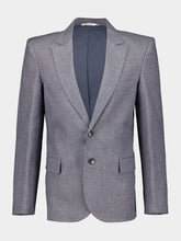 Valentino Garavani Light Grey Linen Neoprene Jacket