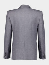 Valentino Garavani Light Grey Linen Neoprene Jacket