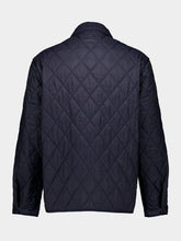 Valentino Garavani Navy Quilted Nylon Shirt Jacket