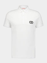 Valentino Garavani White Cotton Piqué Polo Shirt with Vlogo