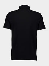 Valentino Garavani Black Cotton Piqué Polo Shirt with Vlogo