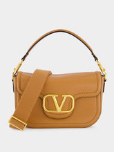 Valentino Garavani Alltime Almond Grainy Calfskin Shoulder Bag