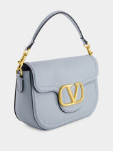Valentino Garavani Porcelain Blue Alltime Foldover Shoulder Bag