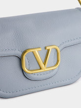 Valentino Garavani Porcelain Blue Alltime Foldover Shoulder Bag