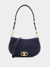 Valentino Garavani Blue Ohval Small Nappa Leather Shoulder Bag