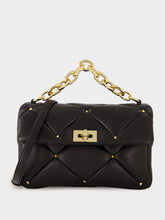 Valentino Garavani Black Roman Stud Large Shoulder Bag
