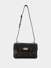 Valentino Garavani Black Roman Stud Large Shoulder Bag