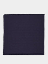 Valentino Garavani Navy Toile Iconographe Wool and Silk Shawl