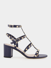 Valentino Garavani Blue Rockstud Ankle Strap Sandals