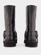 Valentino Garavani Black Leather Biker Boots