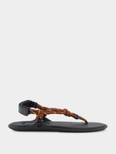 Miu Miu Tobacco Riviere Sandals in Rope