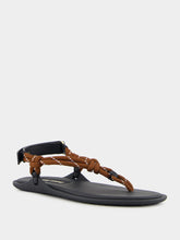 Miu Miu Tobacco Riviere Sandals in Rope